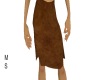 Brown Slit Skirt