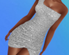 Sequin Mini Dress-Silver