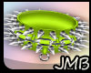 [JMB] Lime Spiked Collar