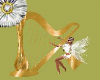 gold angel harp