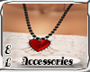 Heart black red Necklace