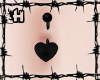 |H| Heart Belly Piercing