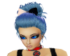 X-Blue Bun Hair w/ Bow