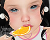 Kids Orange In A Mouth