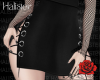 H!  Black Skirt Latex