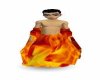 Male 2pc robe flames