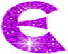 Purple Glitter E