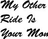 other ride is your mom