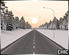 !T! Winter Sunset Road