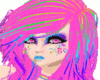 Rainbow Pink Hair Kawaii