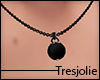 tj:. Black Ball Necklace