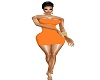 xxl classy orange dress