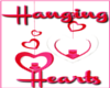 Hanging Hearts red/pink
