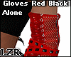 Gloves Red & Black Alone