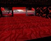black red romantic room