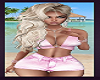 Blond in Pink shorts