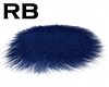 Blue Bow Furry Rug