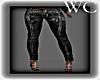 DW LEATHER BIKER JEANS