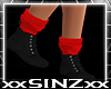 X Fae Red Black Boots X