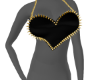 Black Gold Heart Top