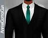 Black Suit ~ Teal Tie