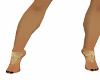 Gold Jeweled feet/blk