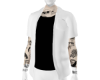 White shirt black vest