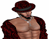 Red Black Paisley Hat