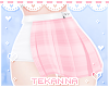 [T] Plaid skirt Pink