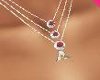 Ruby necklace letter A