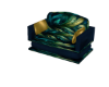 teal gold cuddle chair