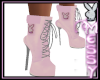 Pink laced bunny boot