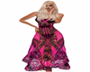 Purple/Black Lace Gown
