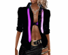 Chemise black violet