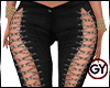 GY*BLACK LACED JEANS RL