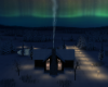 Aurora winter cabin