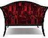 red velvet couch