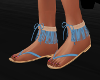 Fringed Sandals Blue