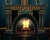 MRC Teal Fire Place