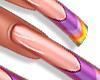 {L} Rainbow nails