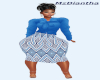 African Blue Print Skirt