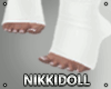 NDe White Ankle Sock