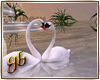 Lovers Swans W kiss