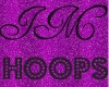 ~IM Purple Diamond Hoops