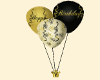 Black Gold BDay Balloons