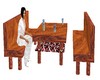 (Jt)Wooden Seat and Tabl