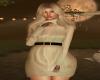 Cream Belt Sweater Dress