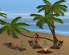 BEACH SEATING W/ FIRE