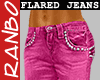 *R* Flared Pink Jeans