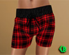 Red PJ Shorts Plaid (F)